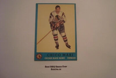 1962 63 Topps Hockey #37 Chico Maki Rookie Card Crease Free - Image 1 of 4