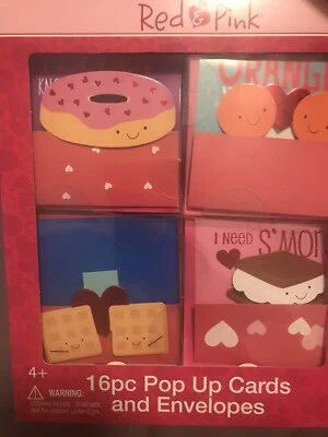 Tarjetas y sobres emergentes de 16 piezas para regalo comercial de San Valentín Foto 1 de 2