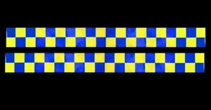 Calcomanía autoadhesiva reflectante reflectante Battenberg 500x50 mm azul/amarillo - Imagen 1 de 1