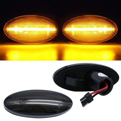 Per Opel Vectra B Da 1995-2002 2x LED Indicatore Freccia Nero Fumare - Immagine 1 di 3