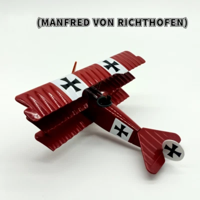 1:48 Diecast Military Aircraft German Fokker Dr.1 Triplane Fighter Model Gift - Image 1 of 4