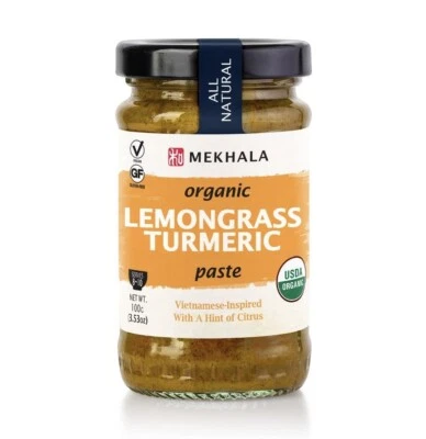 Pasta de cocina orgánica de cúrcuma de hierba de limón Mekhala - tarro individual de 3,53 oz Foto 1 de 4