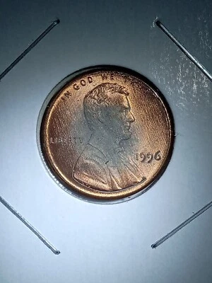 1996 Lincoln Cent High Grade Partial Missing Clad Error! DDR! - Image 1 of 4