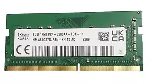 8GB 1RX8 3200AA SODIMM ECC (PC4-25600) UnBuffered CL22 HYNIX HMA81GS7DJR8N-XN - Picture 1 of 1