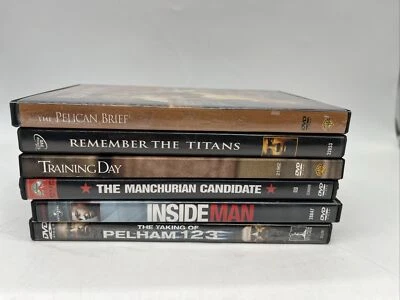 Denzel Washington The Pelican Brief, Remember the Titans, Training Day 6 DVD Lot - Image 1 of 4