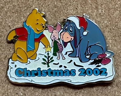 2002 - EEYORE Disney PIN - Рождество - Диснейленд - Винни-Пух - поросенок - Изображение 1 из 2