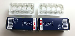 20 x Bosch Pure Light  W16W Lampe 12V 16W W2.1x9.5d Glassockellampe E1