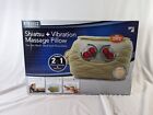 NEW HOMEDICS Shiatsu + Vibration Body Massager Pillow w/ Heat Tan/Beige SP-25H