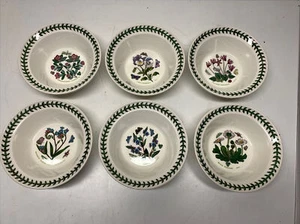 Excellent 6 Portmeirion Susan Williams-Ellis Botanic Butterfly Oatmeal Bowls 6.5 - Picture 1 of 11
