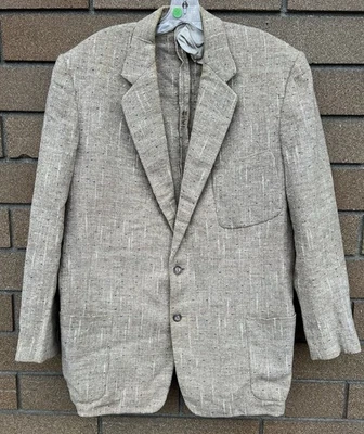 Винтажный 50-х Atomic Fleck серый синий рокабилли блейзер куртка спортивное пальто 46 * недостатки - Изображение 1 из 4