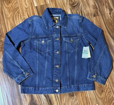 Chaqueta de mezclilla para mujer Michael Kors de gran tamaño talla L azul (precio de venta sugerido por el fabricante 155 USD) Foto 1 de 4