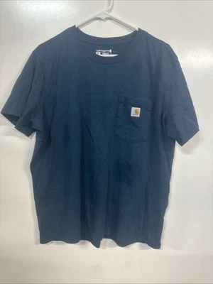 Camiseta Carhartt Juvenil Niño Talla XL (16-18) Púrpura Azul Manga Corta Logo Bolsillo Foto 1 de 4