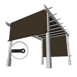 4ft Breathable Pergola Sun Shade Cover Patio Replacement Awning Canopy w/ Rod - Picture 1 of 30