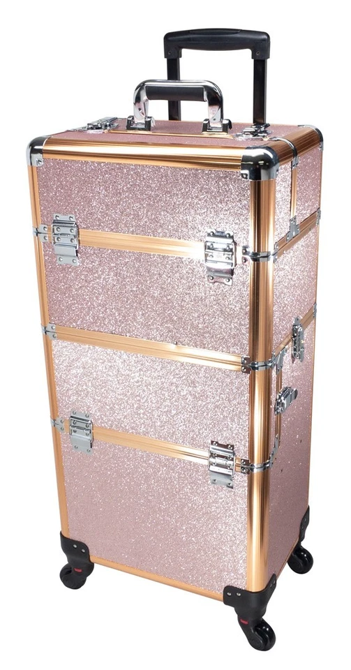 Estojo de maquiagem Golden Frame Series profissional rolante (design 3 em 1) - Imagem 1 de 1