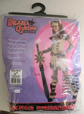 Rubíes Drama Reinas Princesa Vikinga Niñas Disfraz Adolescente Mediano (2-4) B2255 Foto 1 de 3