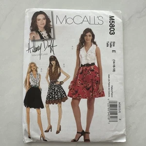 McCall’s M5803 Sewing Pattern Hilary Duff Tops Skirts | UNCUT Size: E - Picture 1 of 8