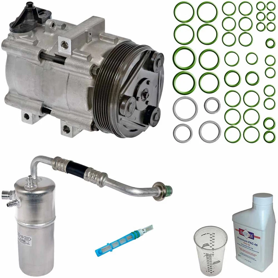 For Ford F-150 1997 1998 Omega AC Compressor w/ A/C Repair Kit GAP - Image 1 of 1