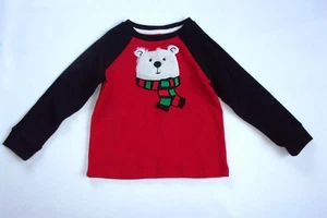 Lightning Bug Toddler 3T Holiday Polar Bear Long Sleeve Shirt Red Black NWT $30 - Picture 1 of 2