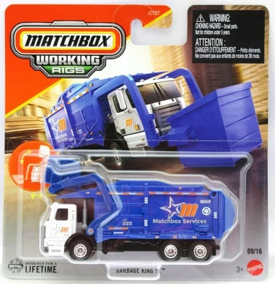 Matchbox Working Rigs ~ Garbage King XL ~ Dumpster Truck ~ Metal - Image 1 of 4
