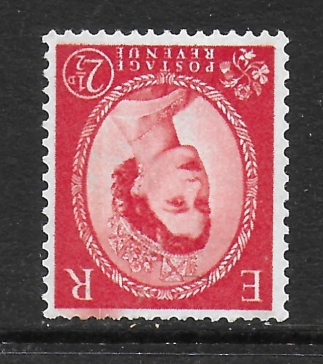 S61b PRE-DECIMAL WILDING 2½d TII GREEN PHOS CROWNS INVERTED MNH CAT £175 - Image 1 of 1
