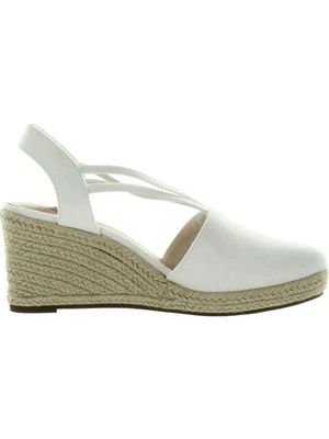 IMPO Womens White 1" Platform Slingback Taedra Wedge Slip On Shoes 7.5 M - Image 1 of 4