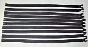 10x Black Invisible Zippers 26" (60cm) | Concealed Zip for Dressmaking, Sewing - Picture 1 of 3