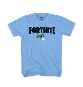 FORTNITE Boys Size M (8) Graphic Short Sleeve Gamer T-Shirt Hot Air Balloon Blue - Picture 1 of 6