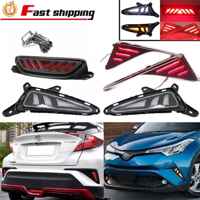 LED 雾灯 DRL 和刹车灯和反射器适用于 2016 - 2019 年丰田 CHR C-HR — 第 1/4 张图片