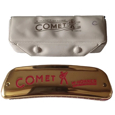 Hohner Comet Harmonica C 16 Hole Vinyl Case Plays Germany - image 1 of 4