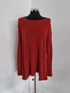 Mama B red jumper size M oversized knit draped relaxed rust womens - Picture 1 of 8