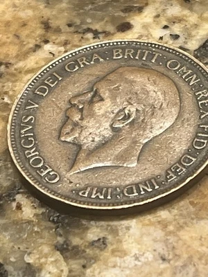 1928 UK Great Britain Penny bronze coin - Great Condition - Image 1 of 4