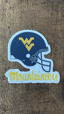 Calcomanía adhesiva troquelada vintage de West Virginia Mountaineers Foto 1 de 3