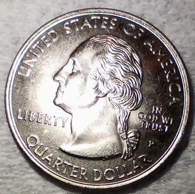 1999 P New Jersey State Quarter Die Crack Error Obverse  - Image 1 of 3