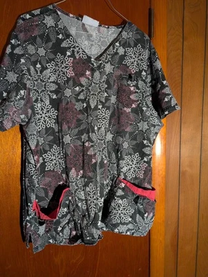 Christmas Scrub Top - Image 1 of 2