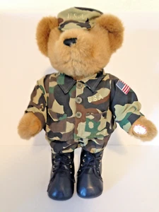 Dan Dee Plush Military Singing Bear USA Army Toy-  Proud To Be An American- 19" - Picture 1 of 12