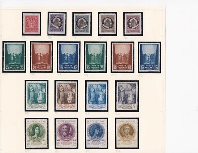 Vatican City Stamps 1940 - 1944 #72 - 90  -  19 Mint NH Stamps - Image 1 of 2