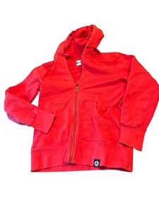 American Giant Red Cotton Zip-Up Hoodie Large Heavy - Picture 1 of 6