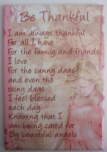 Sentiment Fridge Magnets "Be Thankful" - Picture 1 of 1