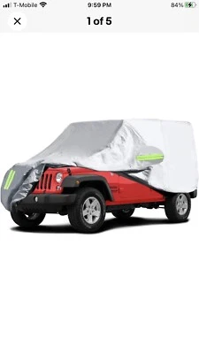 Eluto Jeep Cover 2 Door 1987-2019 Jeep Wrangler CJ YJ TJ JK     170" x 75" x 71" - Image 1 of 2