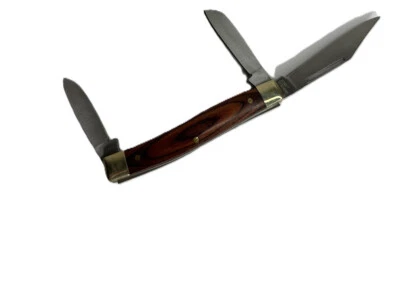 Карманный нож RUKO (RUK0065) из нержавеющей стали с 3 лезвиями с ручкой из красного дерева - Изображение 1 из 4