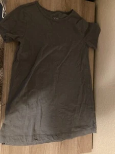 Primary Gray T Shirt 12 Short Sleeve Top Cotton Crew Neck  Solid Basic - Picture 1 of 3