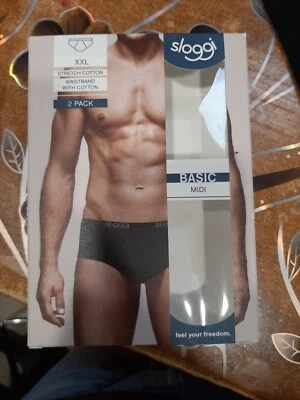 slip SLOGGI BASIC MIDI uomo mutanda cotone 2 pezzi - Immagine 1 di 2