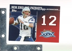 2008 Topps #DYN-TB2 Tom Brady NFL DINASTÍAS TRIBUTO ¡INSERTO CABRA! Casi nuevo + patriotas - Imagen 1 de 1