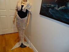 Mermaid Tail Knitted Hand Crocheted Soft Warm Sleeping Dress Wrap Blanket S/M