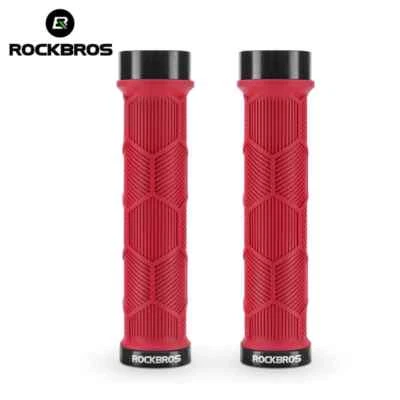 ROCKBROS Reflective Bike Handlebar Grips Shock absorption Non-Slip Bicycle Grips - Image 1 of 4