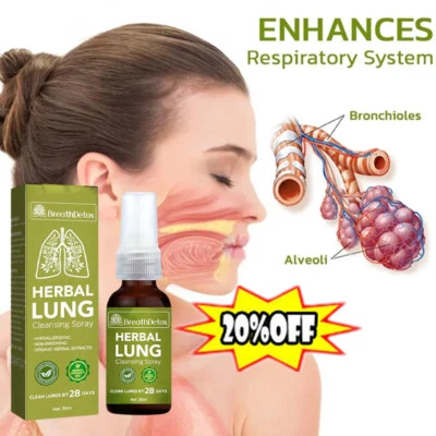 BreathDetox Salud Pulmonar - Limpieza Pulmonar y Desintoxicación para Apoyo Respiratorio ❀ Foto 1 de 4