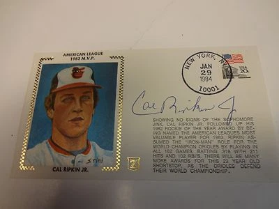 1983 MVP Autographed Cache Cal Ripken Jr. Baltimore Orioles JSA M92193 - Image 1 of 2
