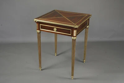 Paul Sormani (1817-1866) – Table à Jeux Dite Mouchoir De Style Louis XVI - Photo 1/4