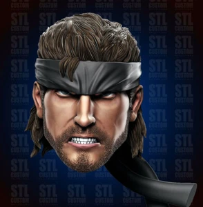 Metal Gear Solid Snake Ver F 1:12 scale custom unpainted Head 6" Action Figure - Picture 1 of 1