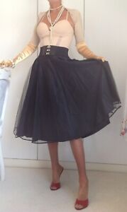 1950s Style Taffeta & Net Rock n Roll Petticoat Half Slip Skirt size 12